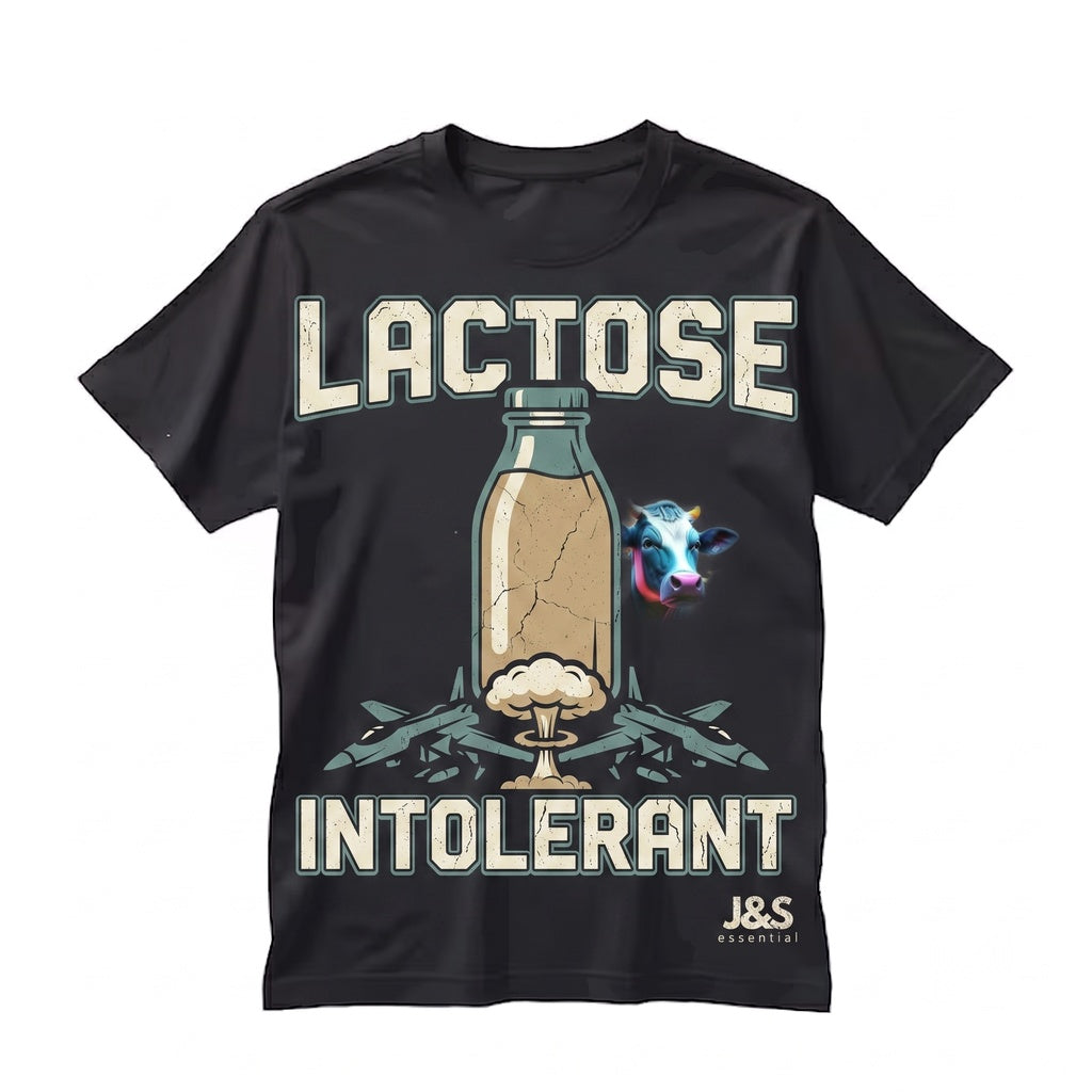 Lactose Tolerant Vintage Graphic Retro Milk 90s Funny Friends Y2k Baggy 2000s Gift Unisex TShirt