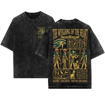 Ancient Egypt Hieroglyphic Pharaoh Archaeology Cultural Symbol Graphic Gift Unisex Wash T-Shirt