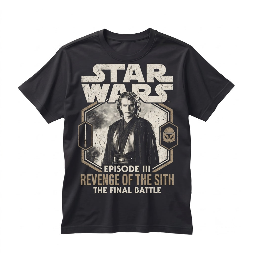 Oversized Anakin Revenge Sith Graphic Vintage Sci-Fi Dark Side Fallen Jedi Merch Gift Unisex TShirt