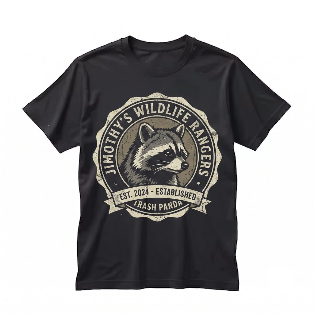 Jimothy Raccoon Graphic Black And White Wildlife Woodland Animal Gift Unisex TShirt