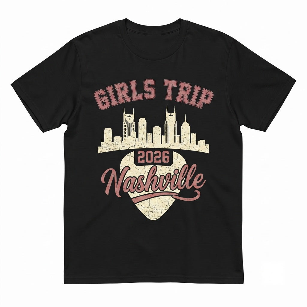 Girls Trip Nashville 2026 Women V Neck Top Tennessee Weekend Gift Apparel Unisex TShirt