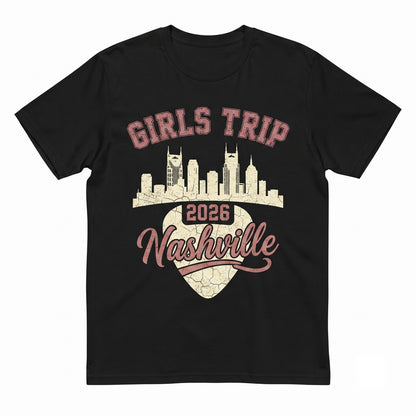 Girls Trip Nashville 2026 Women V Neck Top Tennessee Weekend Gift Apparel Unisex TShirt