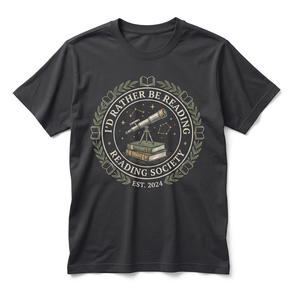 Id Rather Be Reading Embroidered Bookish Cozy Literary Gift Unisex TShirt
