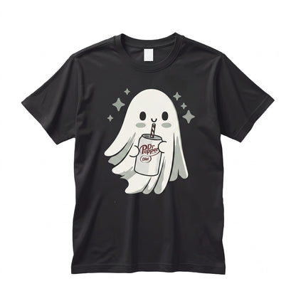 Funny Cute Spooky Ghost Drinking Diet Soda Pop Graphic Halloween Lover Gift Unisex TShirt