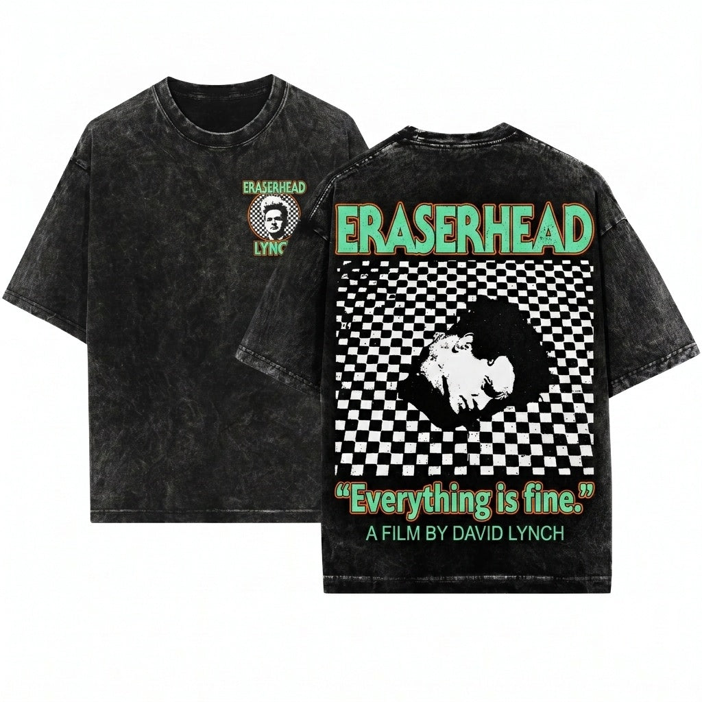 Eraserhead Graphic Vintage Cult Classic David Lynch Film Apparel Unisex Wash T-Shirt