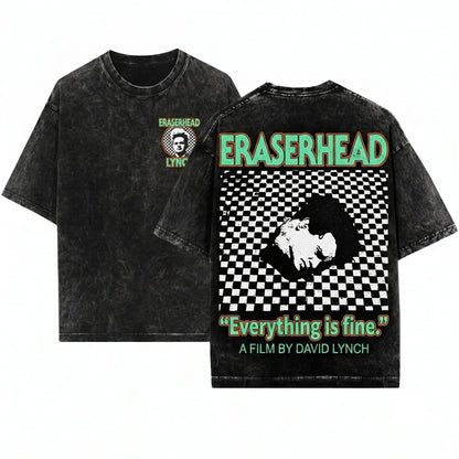 Eraserhead Graphic Vintage Cult Classic David Lynch Film Apparel Unisex Wash T-Shirt