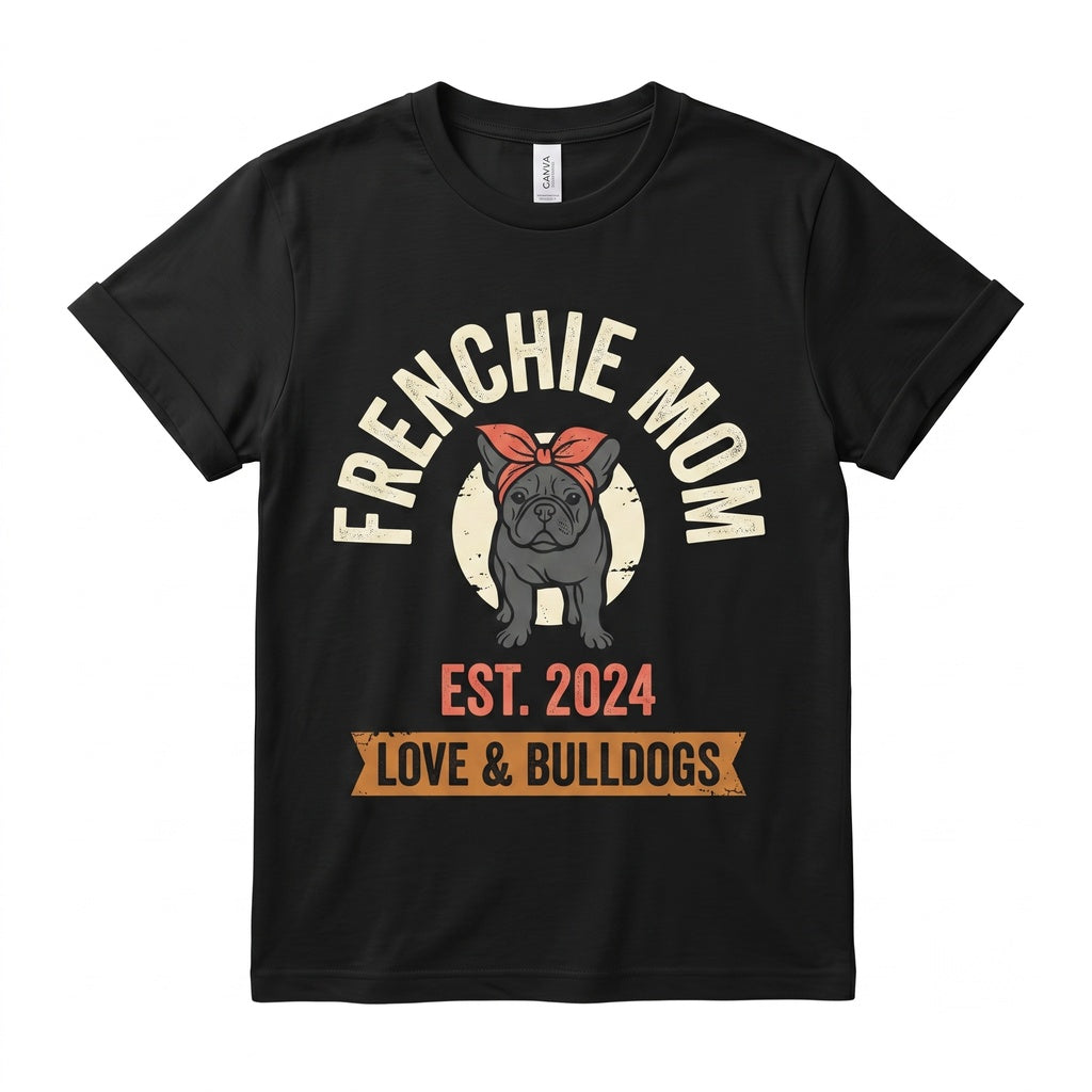 Frenchie Mom Dog Funny French Bulldog Pet Puppy Cute Owner Gift Birthday Christmas Mothers Day Present Costume Unisex TShirt
