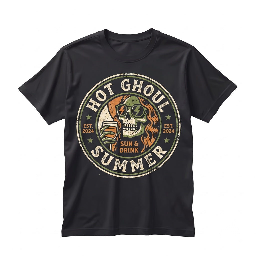 Hot Ghoul Summer Zombie Girl Spooky Creepy Cute July Halloween Unisex TShirt