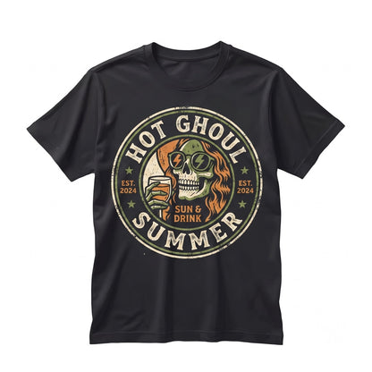 Hot Ghoul Summer Zombie Girl Spooky Creepy Cute July Halloween Unisex TShirt