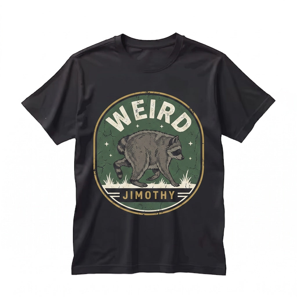 Stay Weird Jimothy Raccoon Graphic Funny Wildlife Animal Quirky Nature Top Gift Apparel Unisex TShirt