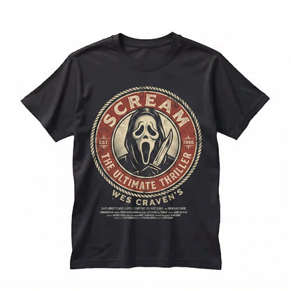 Halloween Horror Film Graphic Spooky Season Ghost Face Apparel Unisex TShirt