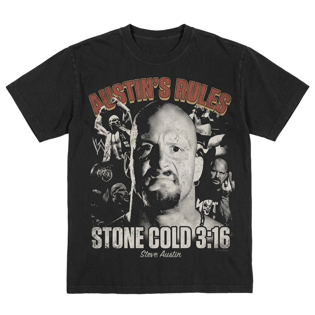 Stone Cold Steve Austin Graphic Vintage 90s Pro Wrestling Fan Cotton Apparel Unisex TShirt