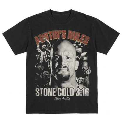 Stone Cold Steve Austin Graphic Vintage 90s Pro Wrestling Fan Cotton Apparel Unisex TShirt