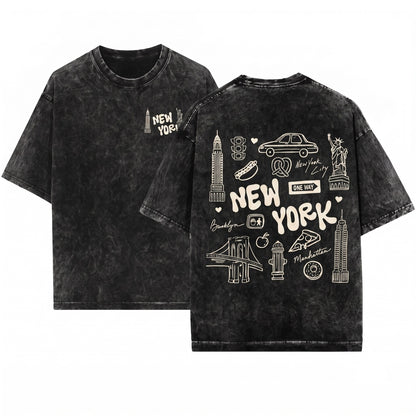 New York City Vacation Travel Bachelorette Party NYC Tee Unisex Wash T-Shirt