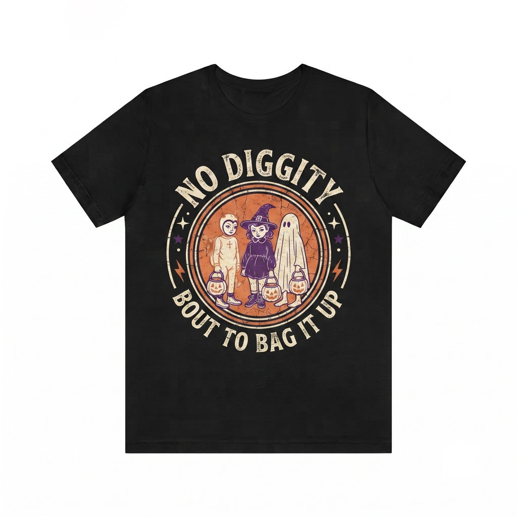 No Diggity Funny Halloween Spooky Season Trick or Treating Gift Graphic Apparel Unisex TShirt