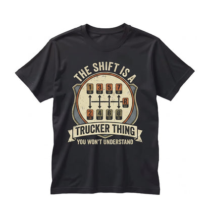 Funny Trucker Gearshift Semi Driver Gift Big Rig Transmission Graphic Trucking Apparel for Men Unisex TShirt