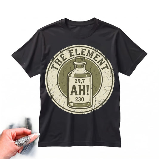 Ah The Element of Surprise Funny Science Chemistry Periodic Table Graphic Humor Geek Gift Unisex TShirt