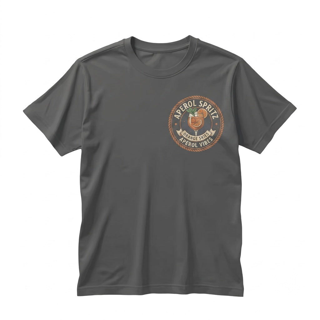 Orange Italian Spritz Summer Cocktail Graphic Citrus Vibes Top Apparel Unisex TShirt