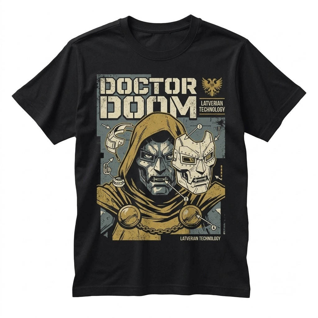 90s Vintage Comic Book Doctor Doom Retro Graphic Streetwear Cotton Unisex TShirt