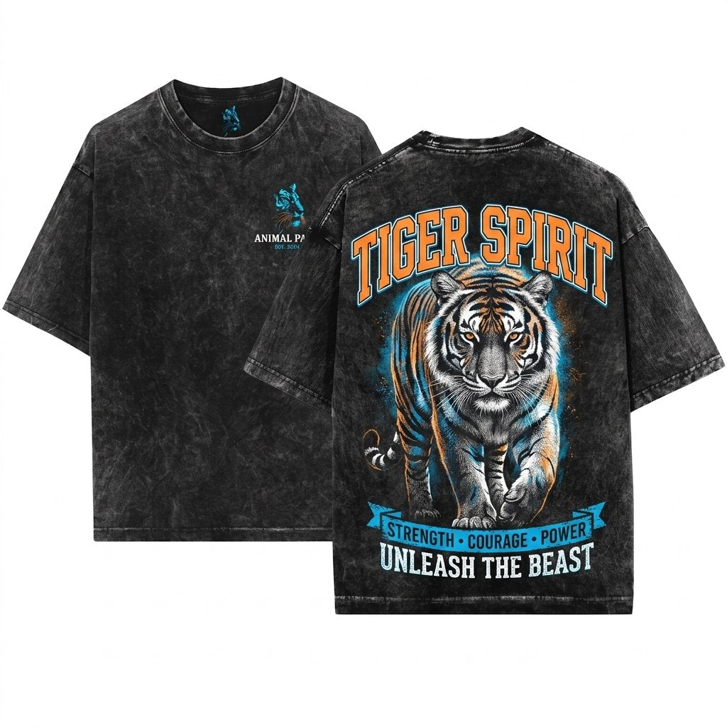 Vintage Tiger Graphic Retro Wild Cat Gift Summer Tank Unisex Wash T-Shirt