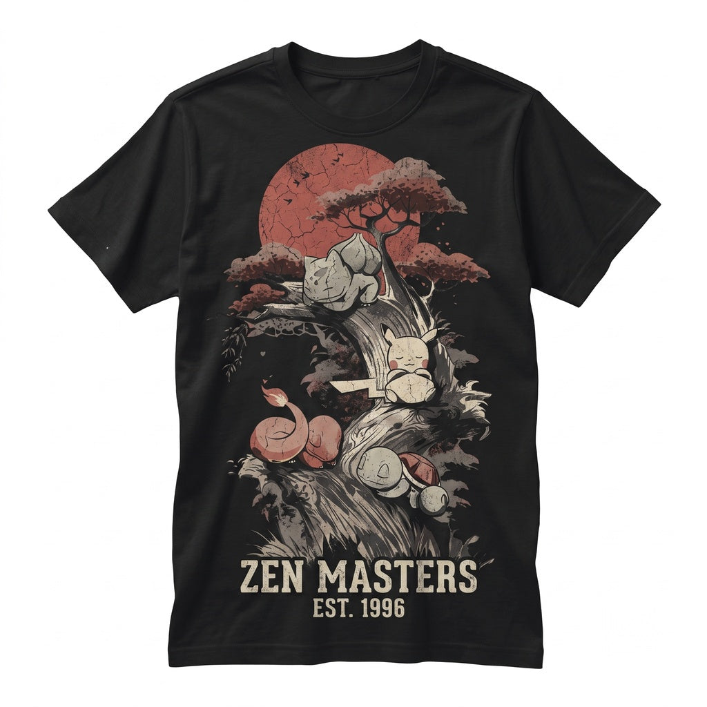 Cute Anime Graphic Vintage Y2K Retro Streetwear Pocket Monsters Bulbasaur Charmander Squirtle Pikachu Sleeveless Unisex TShirt