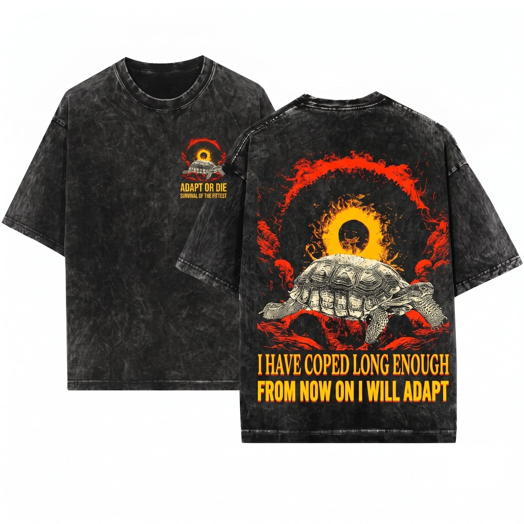 I Will Now Adapt Vintage Japanese Tortoise Unisex Wash T-Shirt