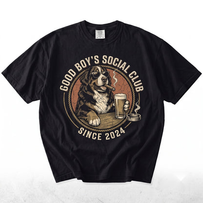 Bernese Mountain Dog Drinking Beer Sarcastic Meme Gift For Pet Mom Dad Graphic Unisex TShirt
