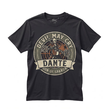 Dante Demon Hunter Dual Guns Graphic Cotton Vintage Gaming Apparel Unisex TShirt