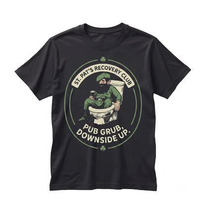 Funny Drunk Leprechaun St. Patricks Day Sweatshirt, Irish Clover Graphic Apparel Unisex TShirt