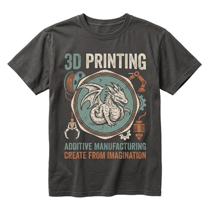 Cool 3D Printing Dragon Graphic Hobbyist Gift for Engineer Tech Maker Designer Unisex TShirt