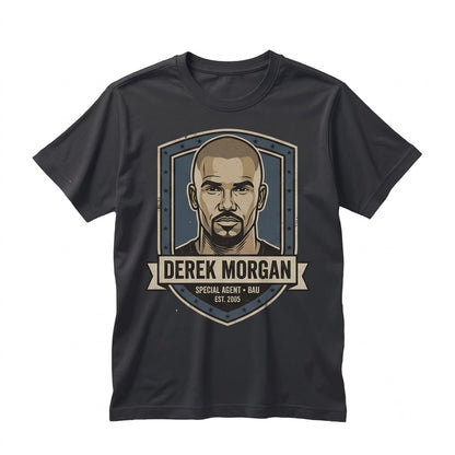 Derek Morgan Retro 90s Graphic Tee, Crime TV Fan Gift for Men Women Unisex TShirt