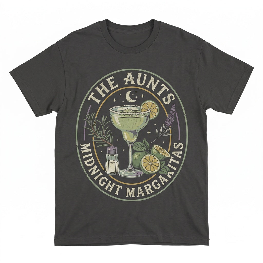 Midnight Margaritas Funny Auntie Cocktail Lover Gift The Aunts Club Sisters Trip Unisex TShirt