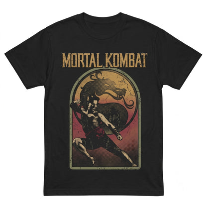 Retro Fighting Video Game Dragon Logo Martial Arts Graphic Vintage Cotton Apparel Unisex TShirt