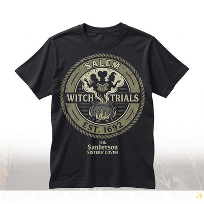 Oversized Salem Witch Trio Graphic Halloween Party Vintage Spooky Season Apparel Unisex TShirt