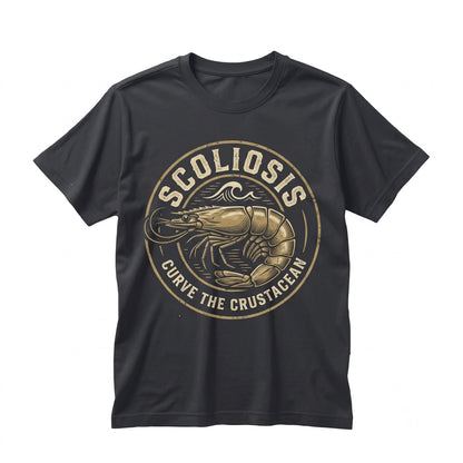 Scoliosis Shrimp Funny Spine Awareness Ocean Life Novelty Apparel Unisex TShirt