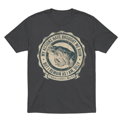 My Actions Brought Me Ruin Vintage Japanese Frog Graphic Woodblock Art Aesthetic Unisex TShirt