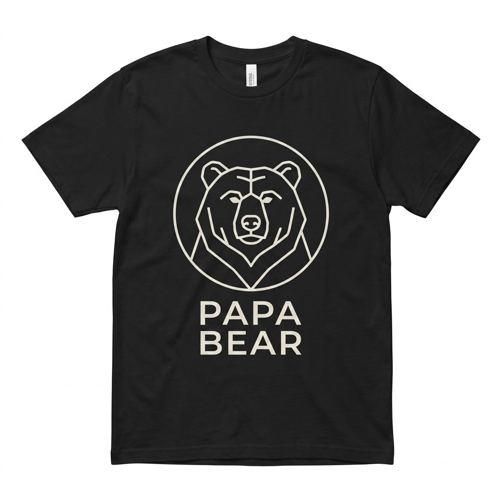 Rustic Vintage Papa Bear Graphic Apparel for Dad, Unisex TShirt