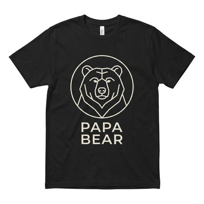Rustic Vintage Papa Bear Graphic Apparel for Dad, Unisex TShirt