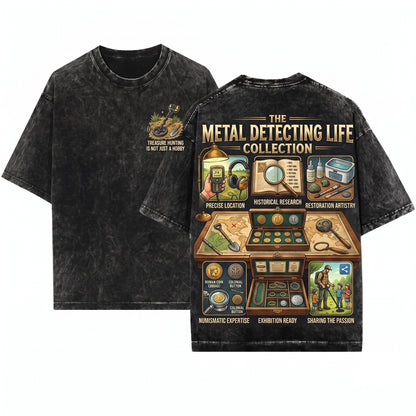 Things I Do In My Spare Time Metal Detecting Hobby Funny Treasure Hunter Coin Collector Gift For Dad Unisex Wash T-Shirt