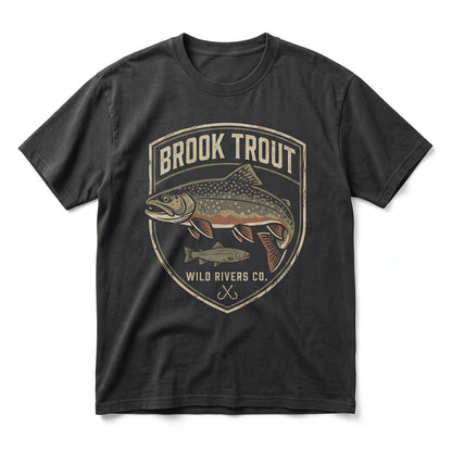 Vintage Brook Trout Graphic River Nature Outdoor Fisherman Gift Unisex TShirt
