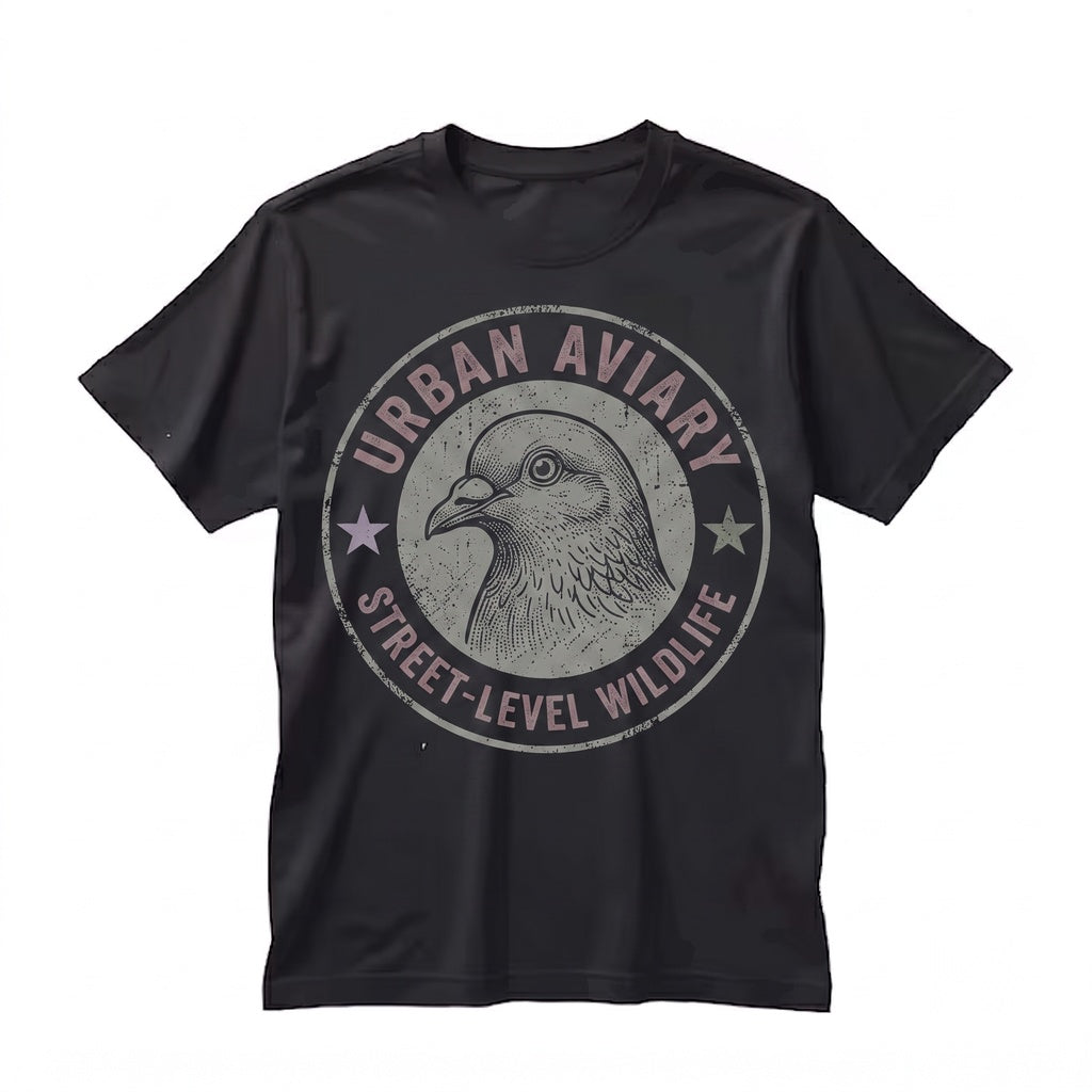 Vintage 90s Pigeon Retro Star Graphic Cute Rock Dove Aesthetic Top Street Bird Lover Gift Artistic Y2K Urban Unisex TShirt
