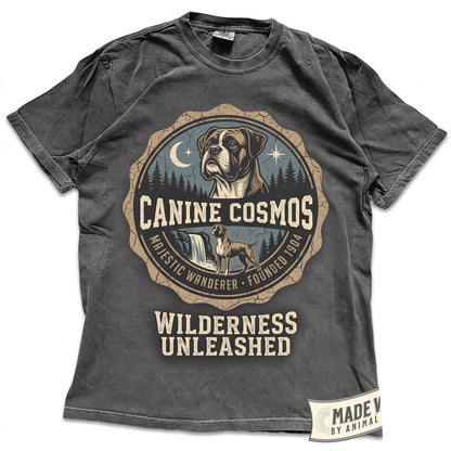 Boxer Dog Howling At The Full Moon Vintage Funny 90s Graphic Canine Lover Gift Unisex TShirt
