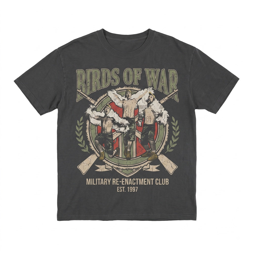 Birds of War Wrestling Graphic Philly Irish Bar Cult Classic Retro Vintage Cotton Unisex TShirt