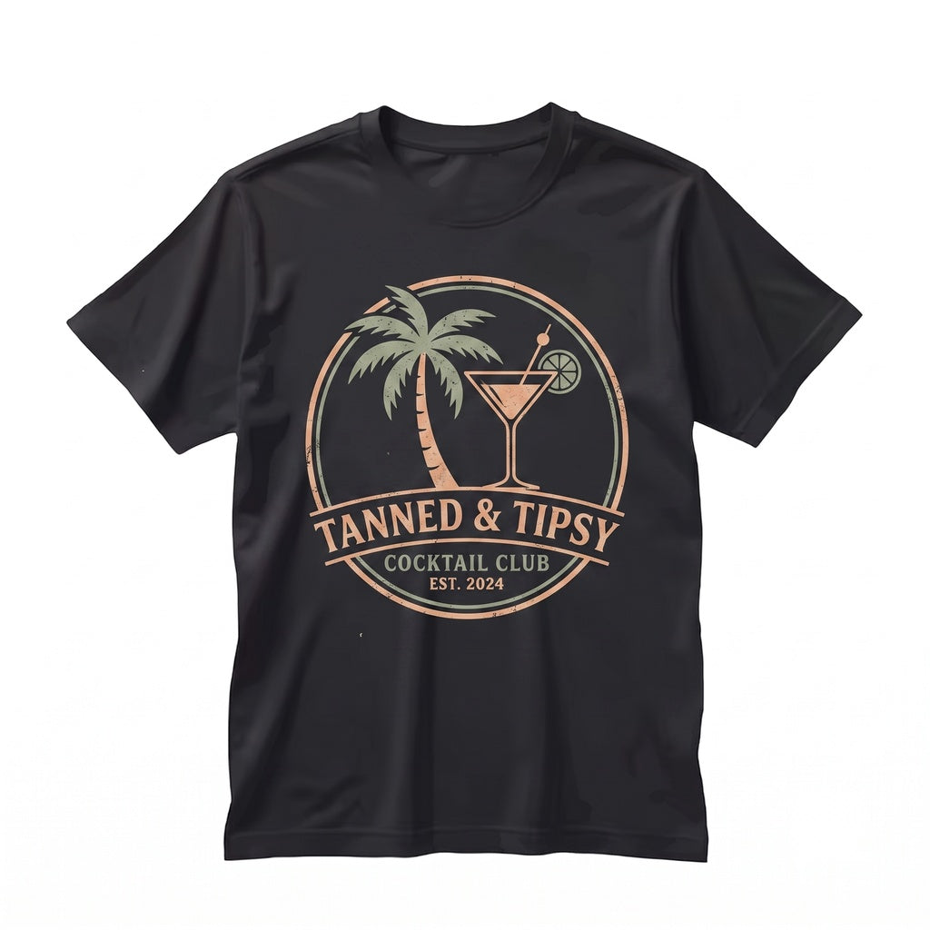 Tanned and Tipsy Margarita Summer Beach Cocktail Graphic Unisex TShirt