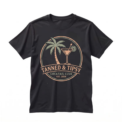 Tanned and Tipsy Margarita Summer Beach Cocktail Graphic Unisex TShirt