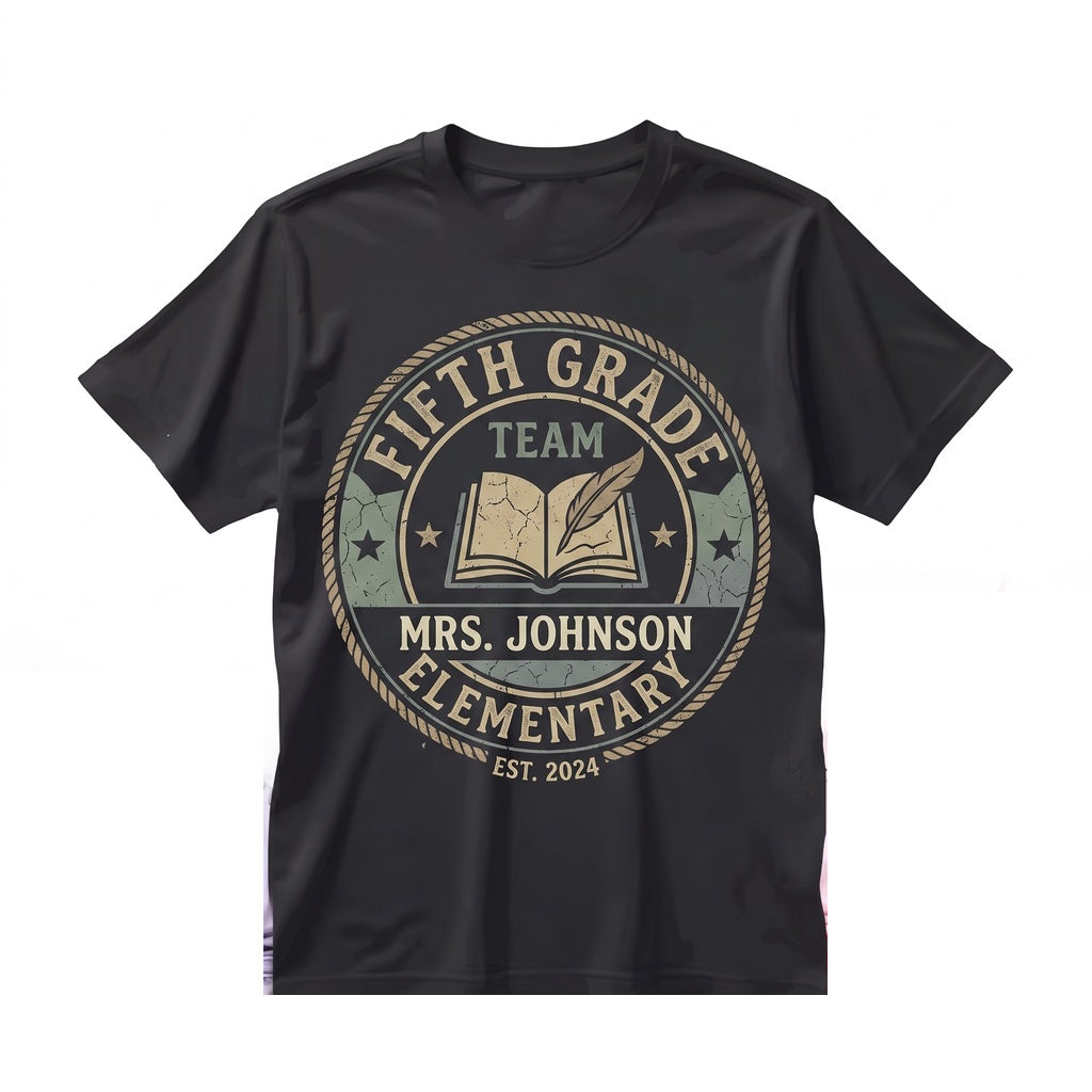 Custom 5th Grade Teacher Appreciation Back To School Unisex TShirt
