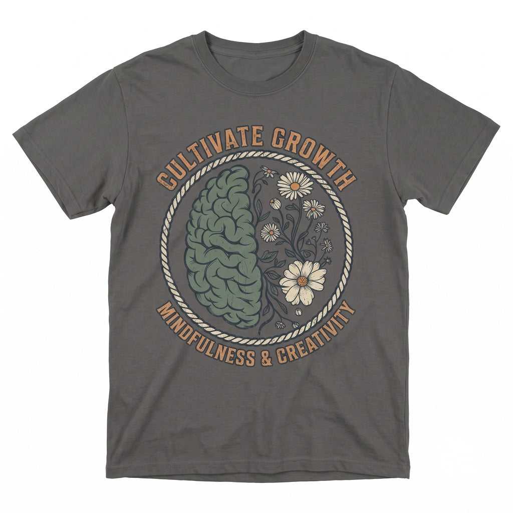 Floral Brain Anatomy Mental Health Nurse Therapist Psychology Graphic Unisex TShirt