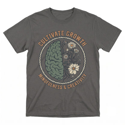 Floral Brain Anatomy Mental Health Nurse Therapist Psychology Graphic Unisex TShirt
