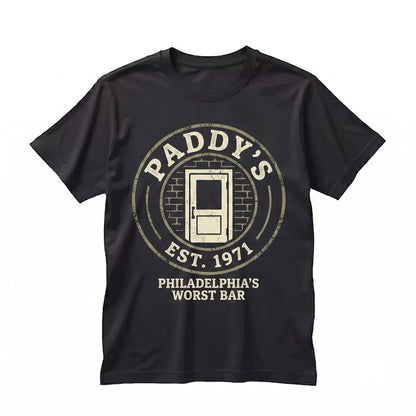 Paddys Irish Pub Philadelphia Bar Vintage Retro Shamrock Drinking Graphic Unisex TShirt
