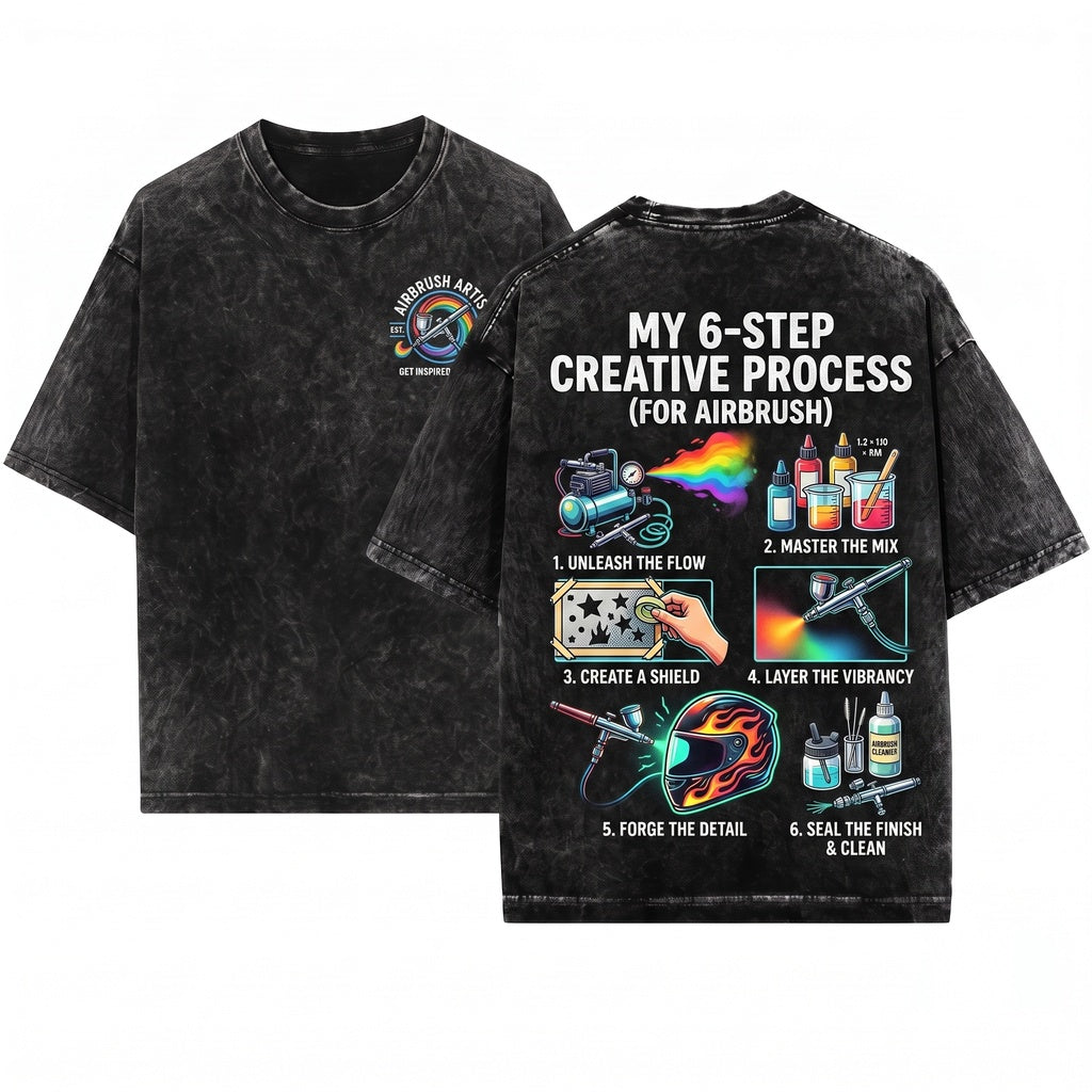 Airbrush Artist Enthusiast Creative Hobbyist Custom Painting Design Apparel Lover Unisex Wash T-Shirt
